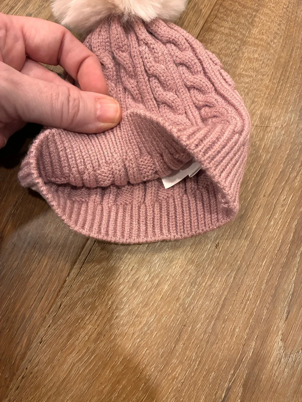 Laura Ashley Muted Pink Knit Hat Winter Baby Accessories 0-6m